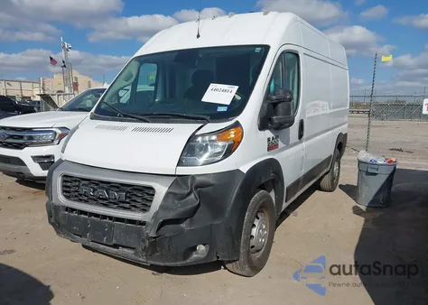 2021 Ram Promaster 2500 High Roof 136 Wb из США, поврежденный, VIN 3C6LRVCG5ME586014